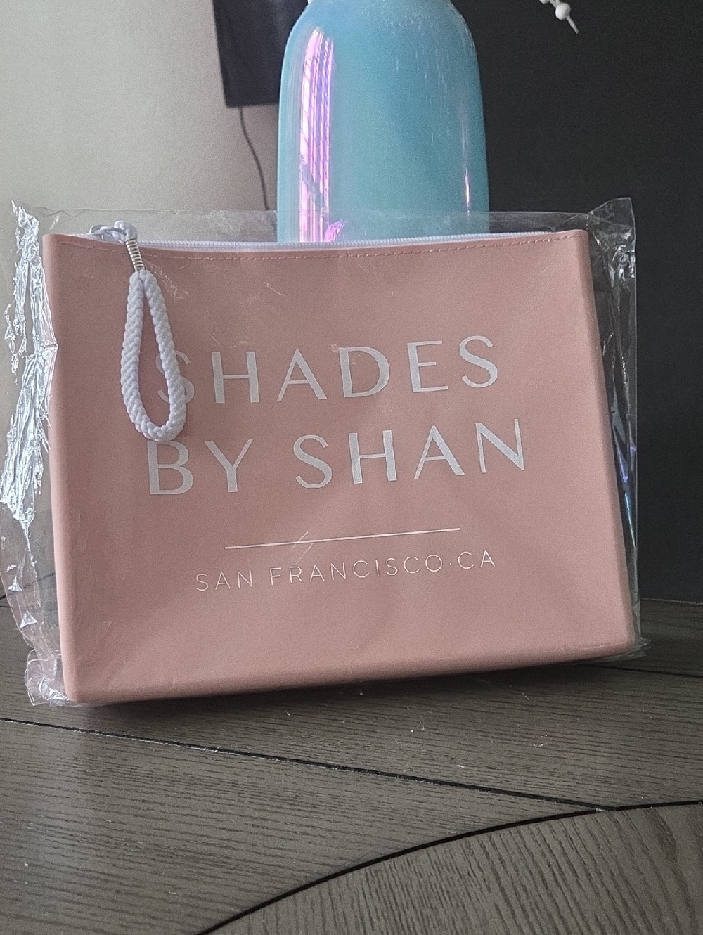 Shades by Shan Pink Cosmetic Pouch with Zip Wristlet